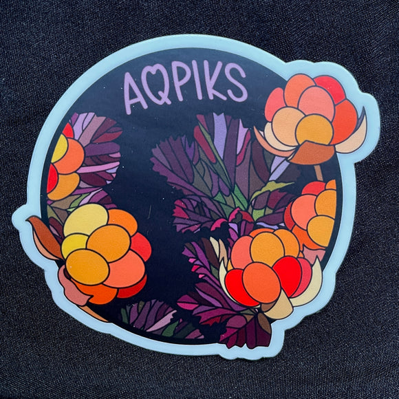 Aqpiks Sticker (Salmonberry-Inupiaq)